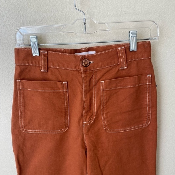 See by Chloe Women’s Auburn Flared Jeans Size 38 High Rise Front Pockets - Picture 3 of 10